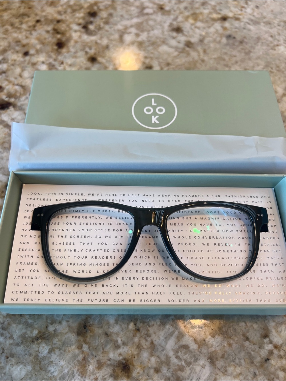 LOOK OPTIC SULLIVAN +1.00 READERS in SHINY FOREST GREEN NIB